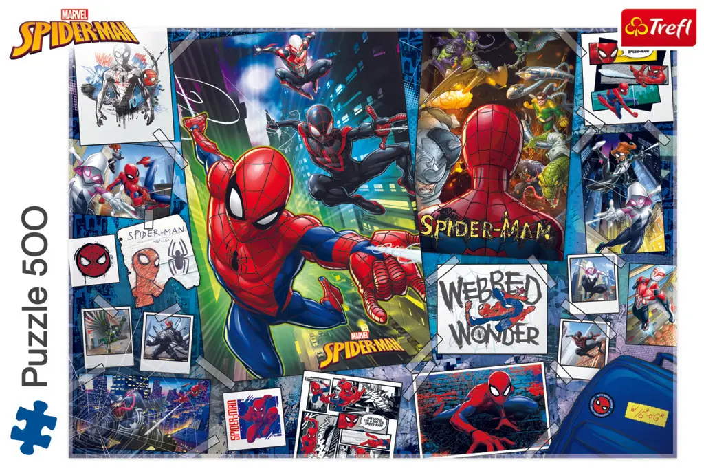 Trefl Puzzle Spiderman / 500 dílků - Sparkys Cars