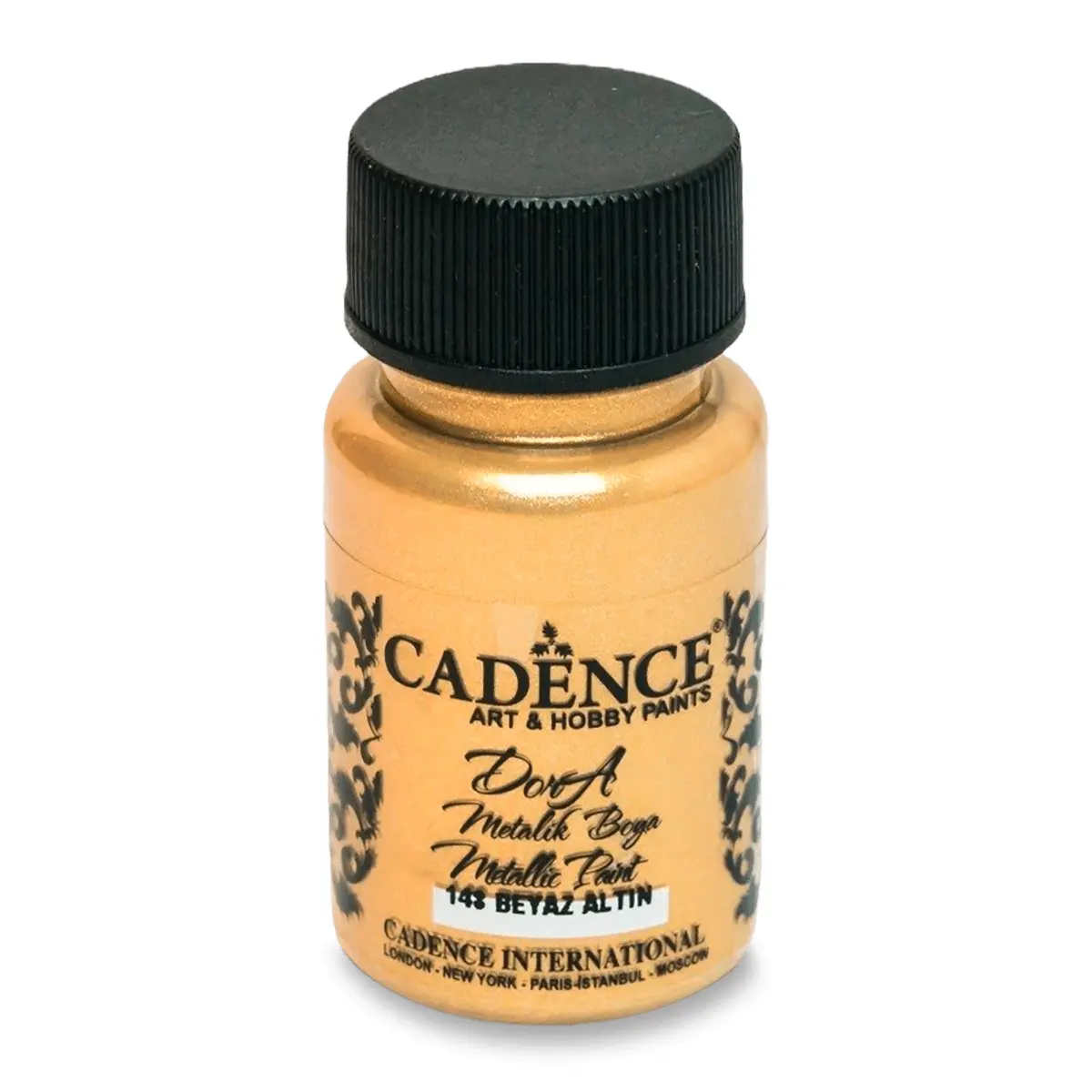 Cadence Dora Metallic - barva na textil - 50 ml, bílé zlato
