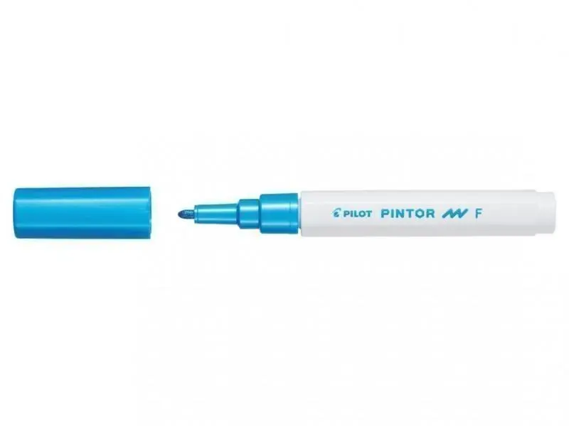 Akrylový popisovač Pilot Pintor, Fine, metalická modrá