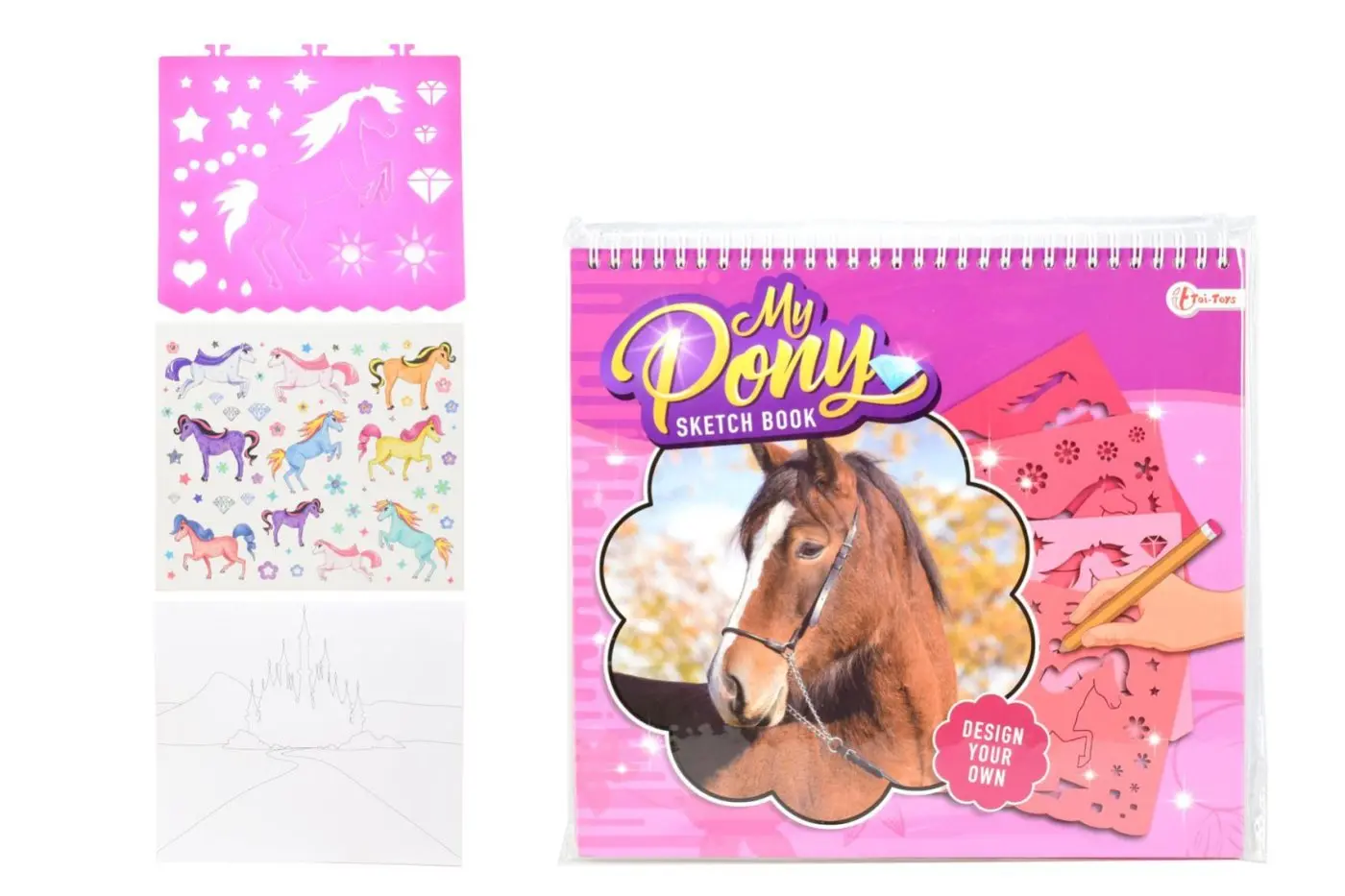 Kreativní blok s doplňky a šablonami My Pony 26cm Sketch Book