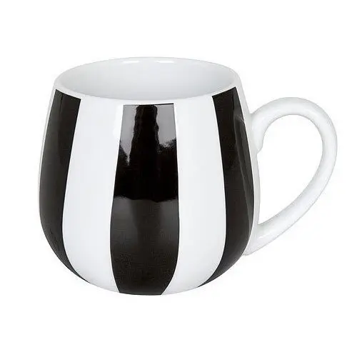 Black and White - Stripes - hrnek buclák