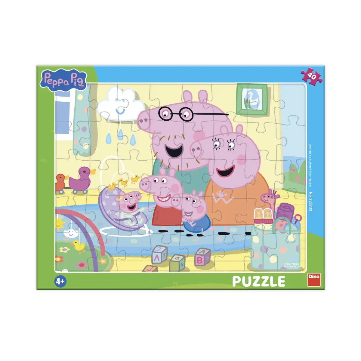 Puzzle Pappa Pig: Sourozenci 40 dílků deskové - Dino