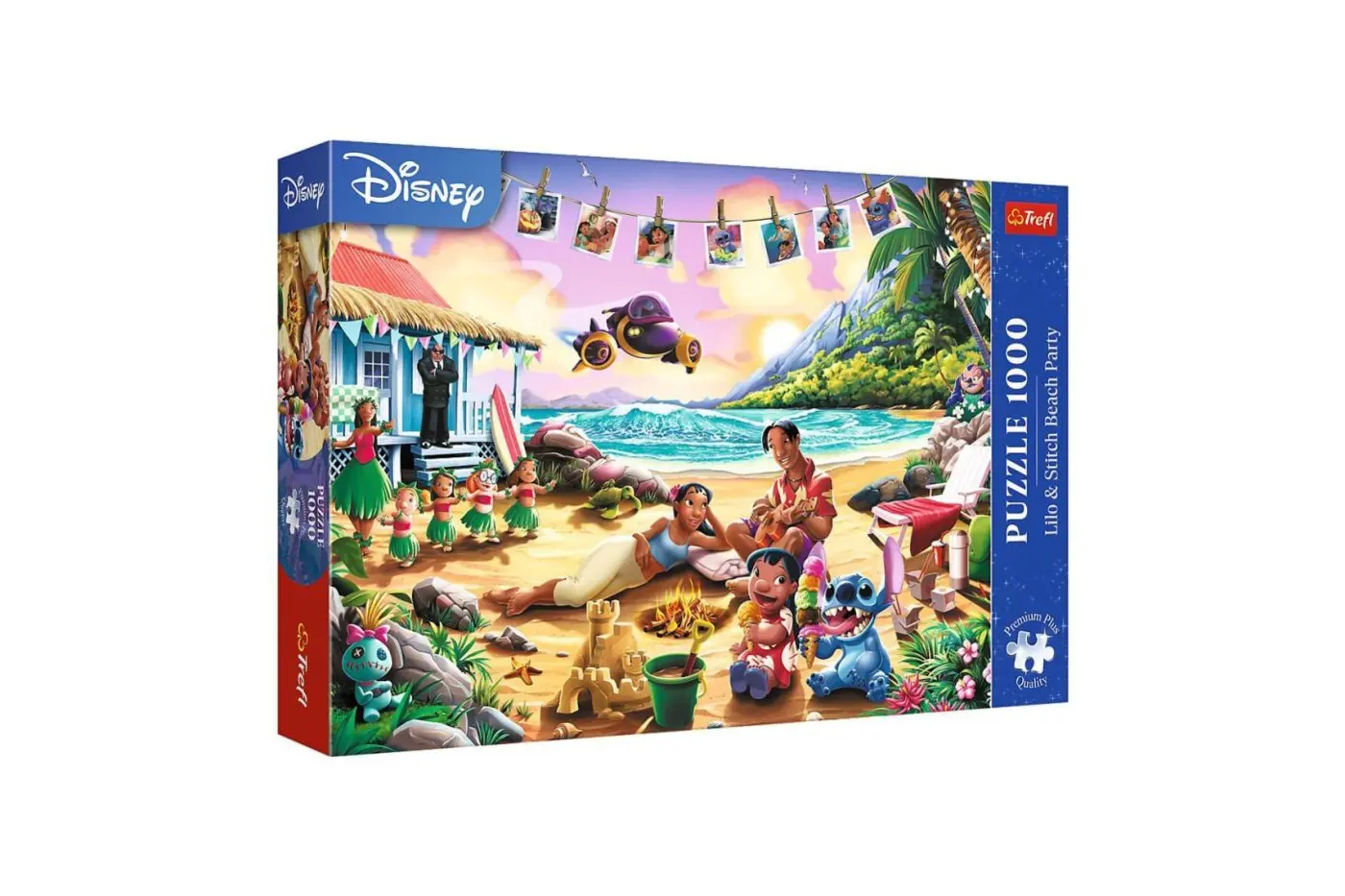 Puzzle Lilo & Stitch plážová párty 1000 dílků 68,3x48cm v krabici 40x27x6cm