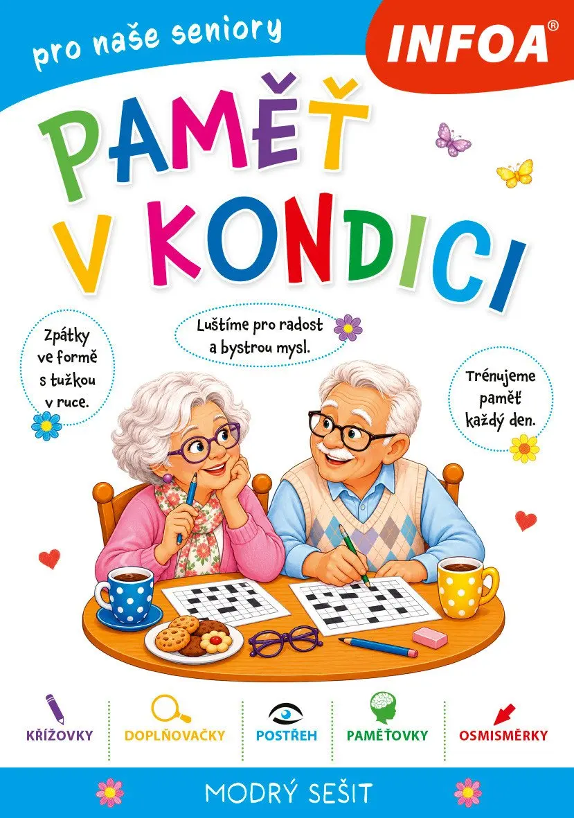 Paměť v kondici - modrý sešit pro seniory