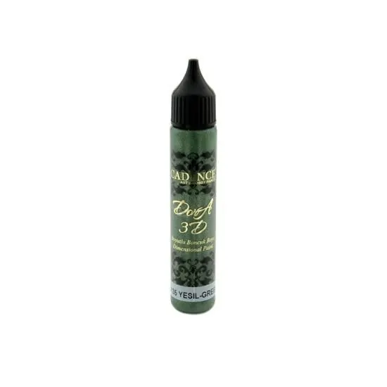 Metalická kontura a 3D barva Cadence Dora - zelená / 25 ml