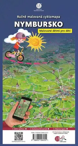 Nymbursko dětem - Ručně malovaná cyklomapa - Miroslav Pazdera