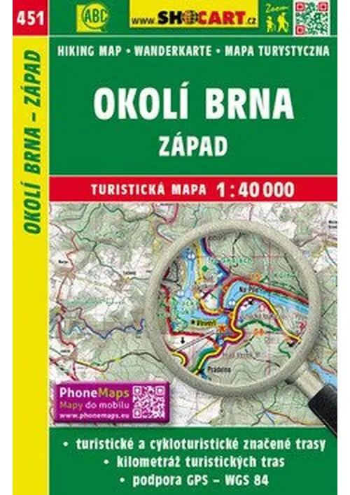 SC 451 Okolí Brna, západ 1:40 000