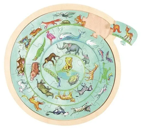Puzzle kruhové - Zvieratá,Puzzle kruhové - Zvieratá - puzzle z kategorie Maxi dieliky