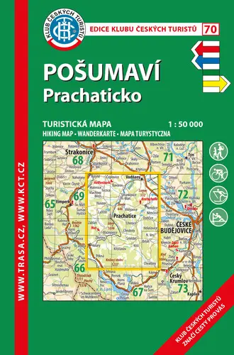 Trasa - KČT Laminovaná turistická mapa - Pošumaví - Prachaticko, 7. vydání, 2021