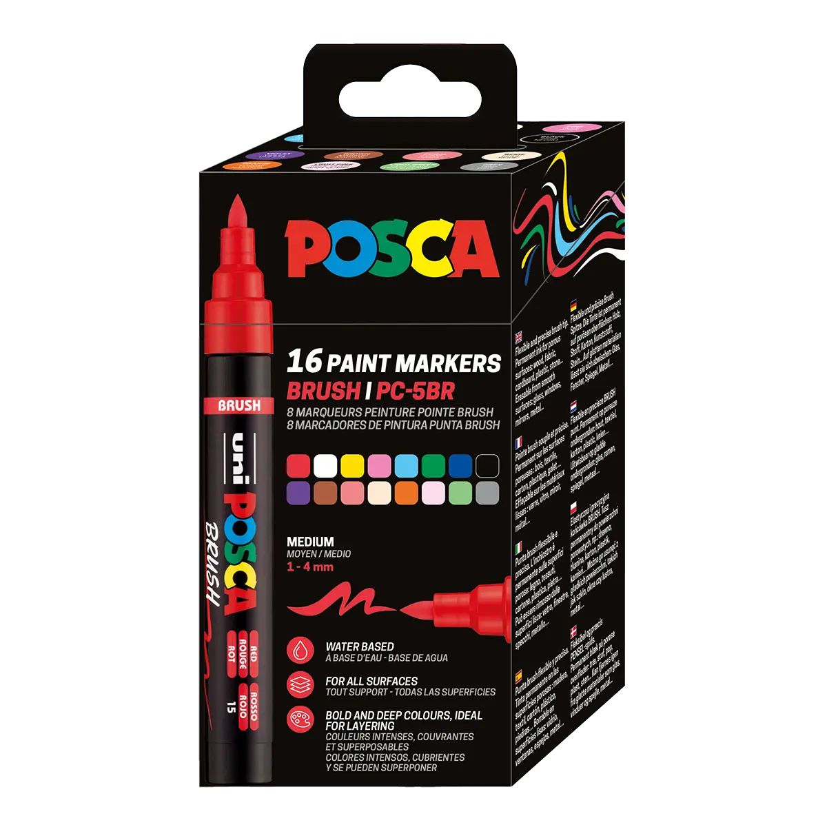 Posca sada popisovačů PC-5BR - mix barev 1 - 4 mm (16 ks)