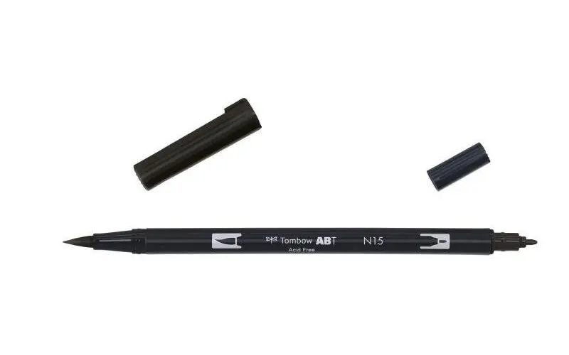 Tombow Oboustranný štětcový fix ABT - black