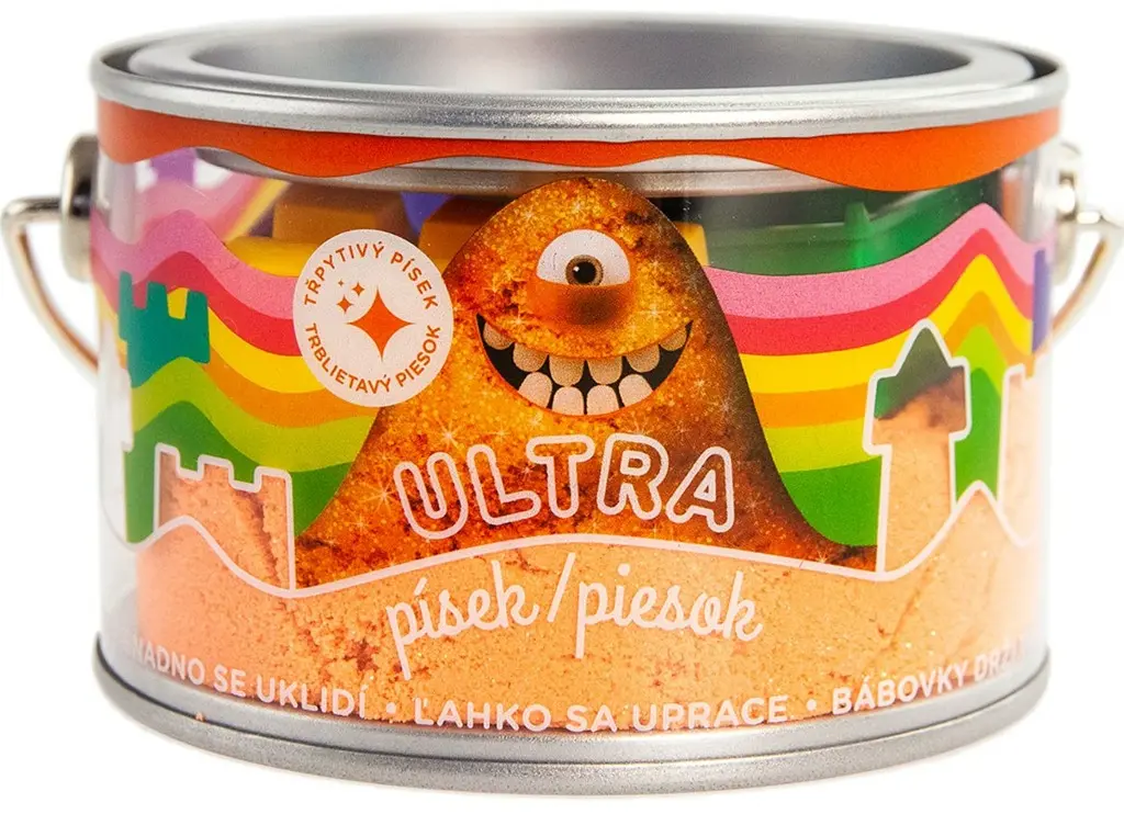 Ultra písek s glitry - oranžový 200g - EPEE