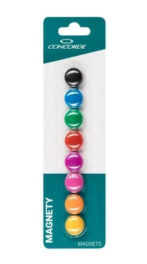 Concorde Magnety barevné 20 mm, 8 ks