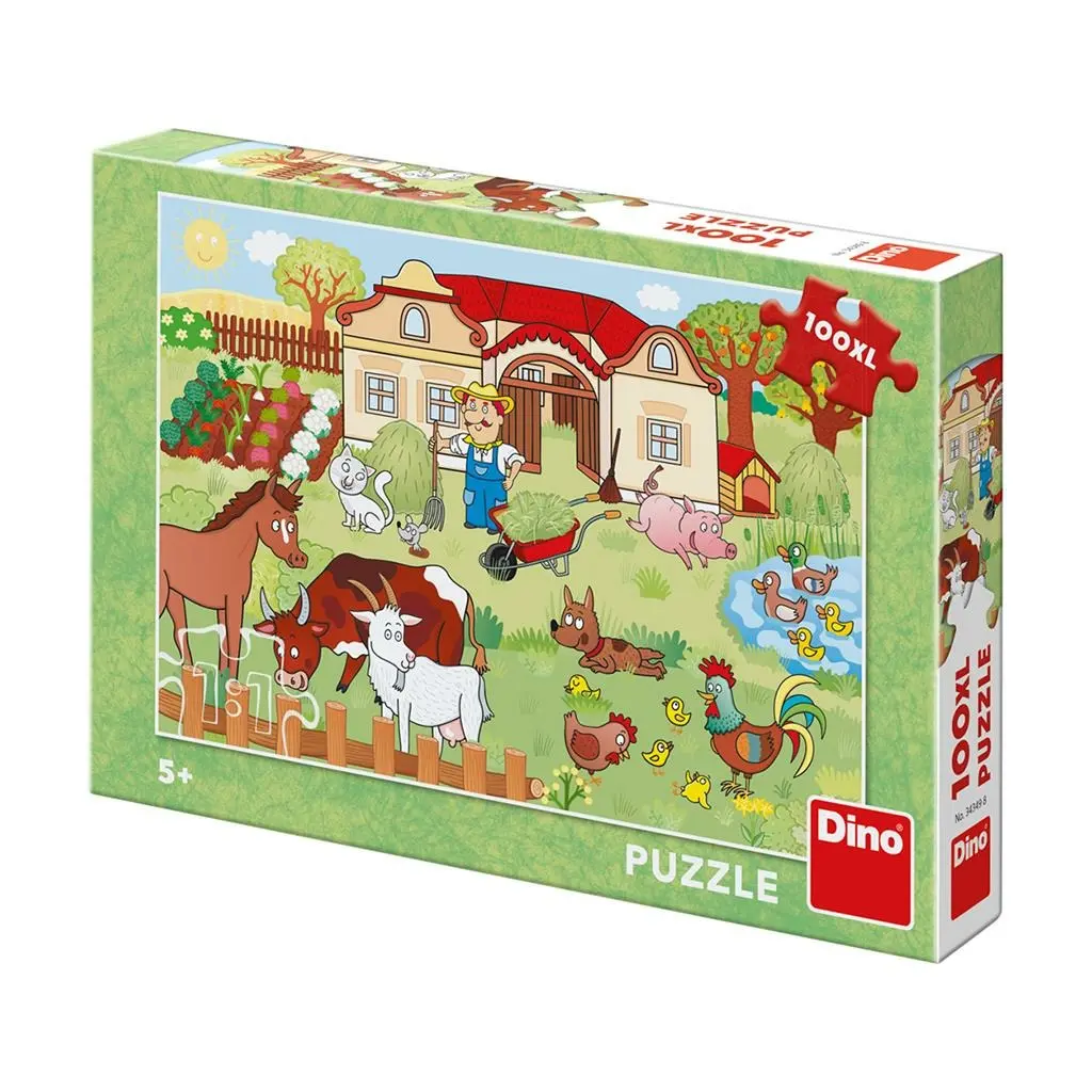Puzzle Zvířátka na statku 100 XL dílků - Deltim