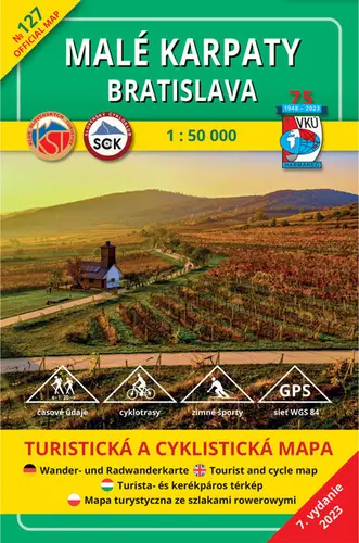 Turistická a cyklistická mapa Malé Karpaty - Bratislava