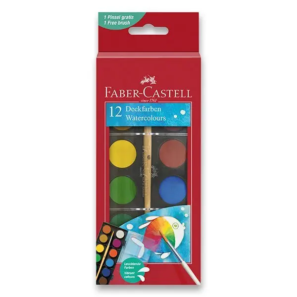 Faber - Castell Vodové barvy 24 mm - 12 barev
