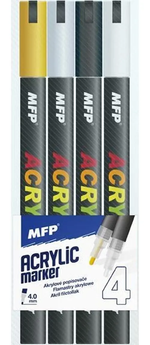 Akrylový popisovač MFP 4mm set 4ks