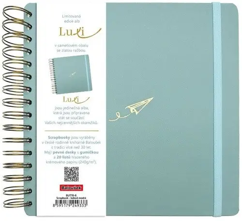 Scrapbook Luxi lamino ledově modrá