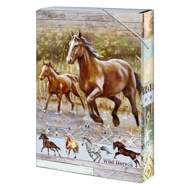 Box na sešity A4 Wild horses