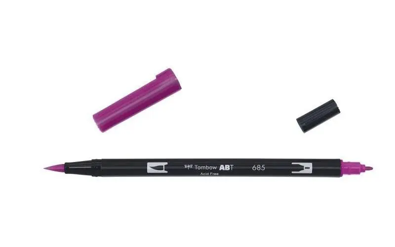 Tombow Oboustranný štětcový fix ABT - deep magenta