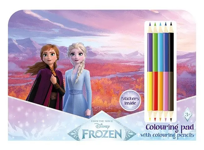 Kreslící set s pastelkami Ledové království - -