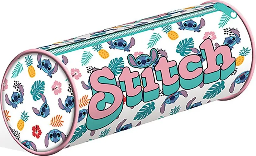 Pyramid International Lilo a Stitch Penál kulatý bílý