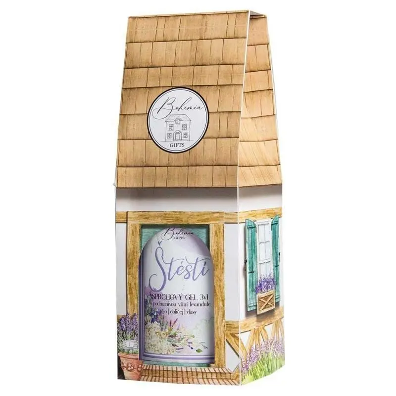 Bohemia gifts Sprchový gel 3v1 s vůní levandule – Domeček štěstí 500 ml