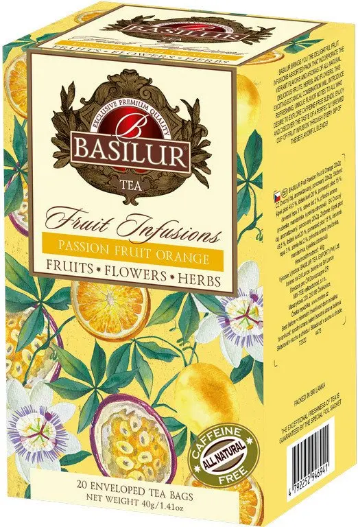 BASILUR Fruit Passion Fruit & Orange přebal 20x2g