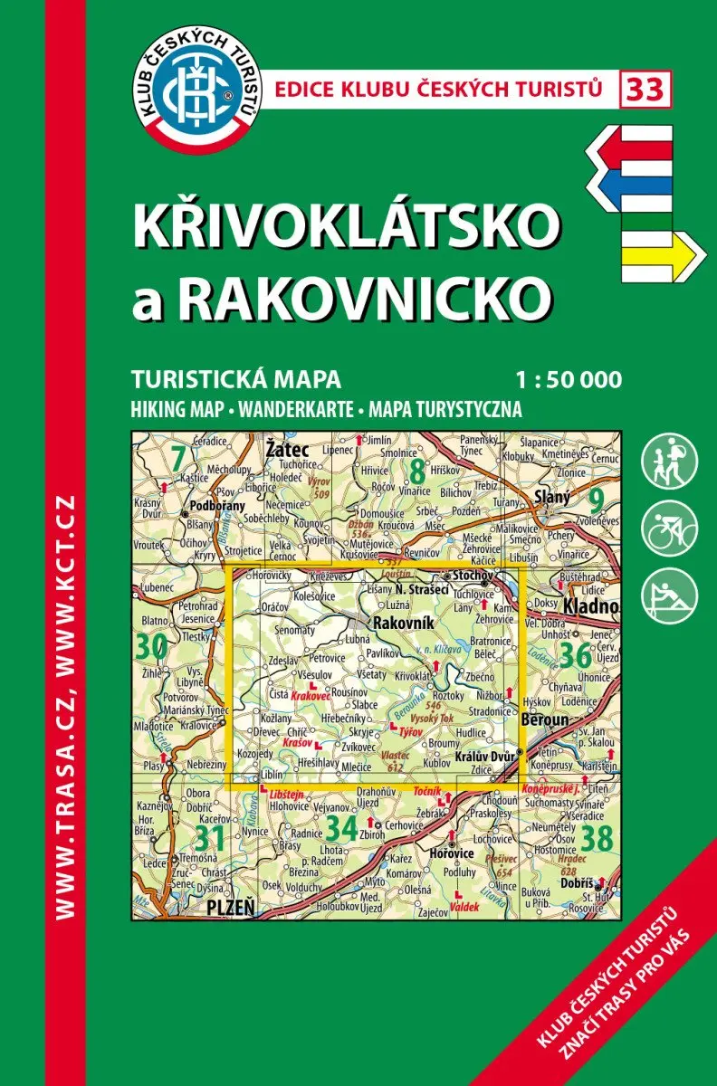 KČT 33 Křivoklátsko, Rakovnicko 1:50 000 / 9. vydání 2026