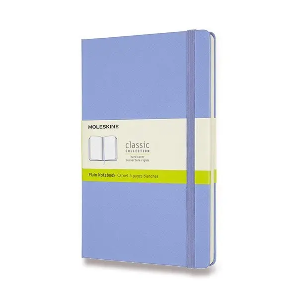 Zápisník Moleskine - tvrdé desky, L, čistý - nebesky modrý