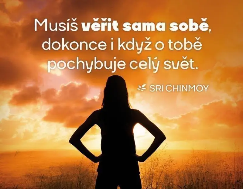 Magnet na lednici Musíš věřit sama sobě - Sri Chinmoy