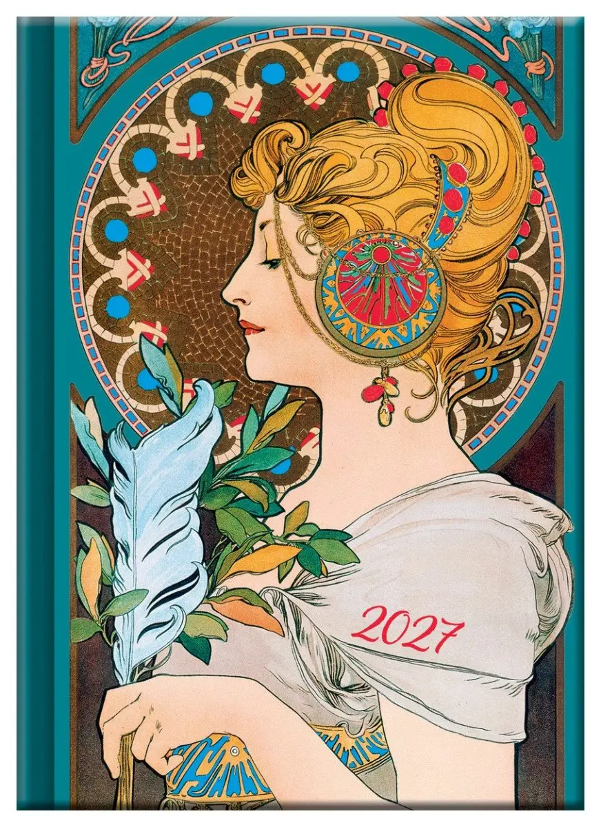 Praktik denní diář 2027 - MUCHA (A6)