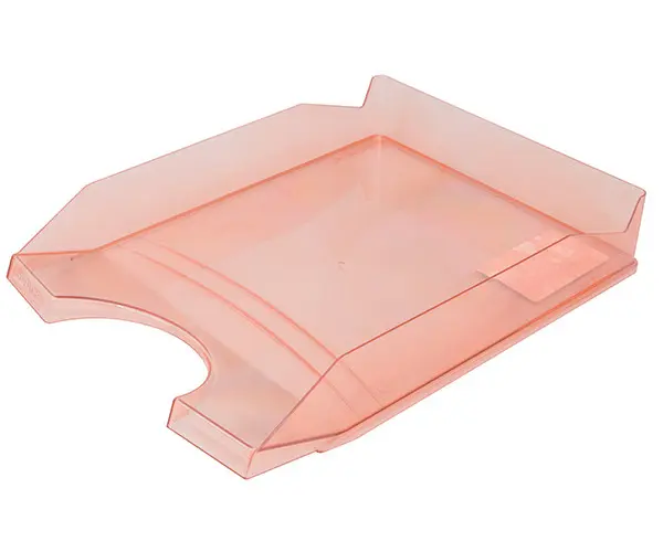 Office Products kancelářský odkladač, A4, PS-PP, transp. červený