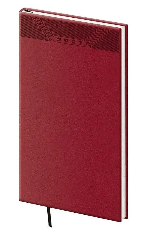 Diář 2027 týdenní kapesní Print Classic - anglická červená