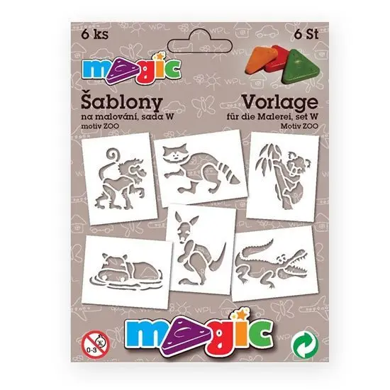 PRIMO MAGIC Papírové šablony - sada W - ZOO
