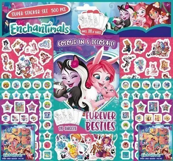 Enchantimals - Samolepkový set 500 ks