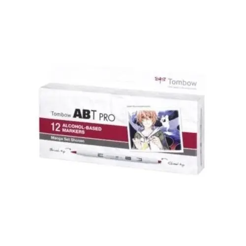 Tombow Oboustranný lihový fix ABT PRO - Manga Set Shonen 12 ks