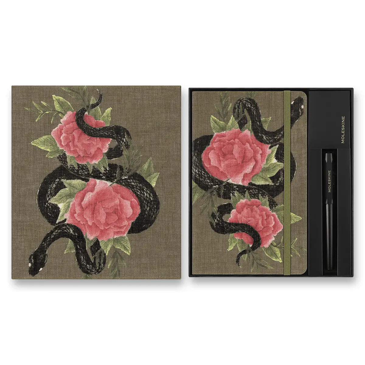 Moleskine - kolekcia Snake Roses (zápisník + guľôčkové pero)