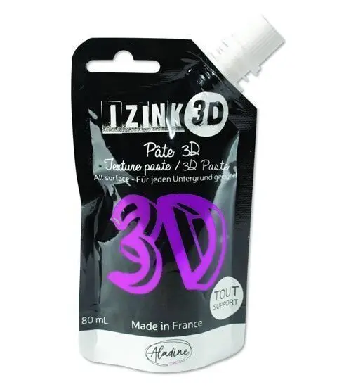 Reliéfní pasta 3D IZINK - crocus, fialová, 80 ml