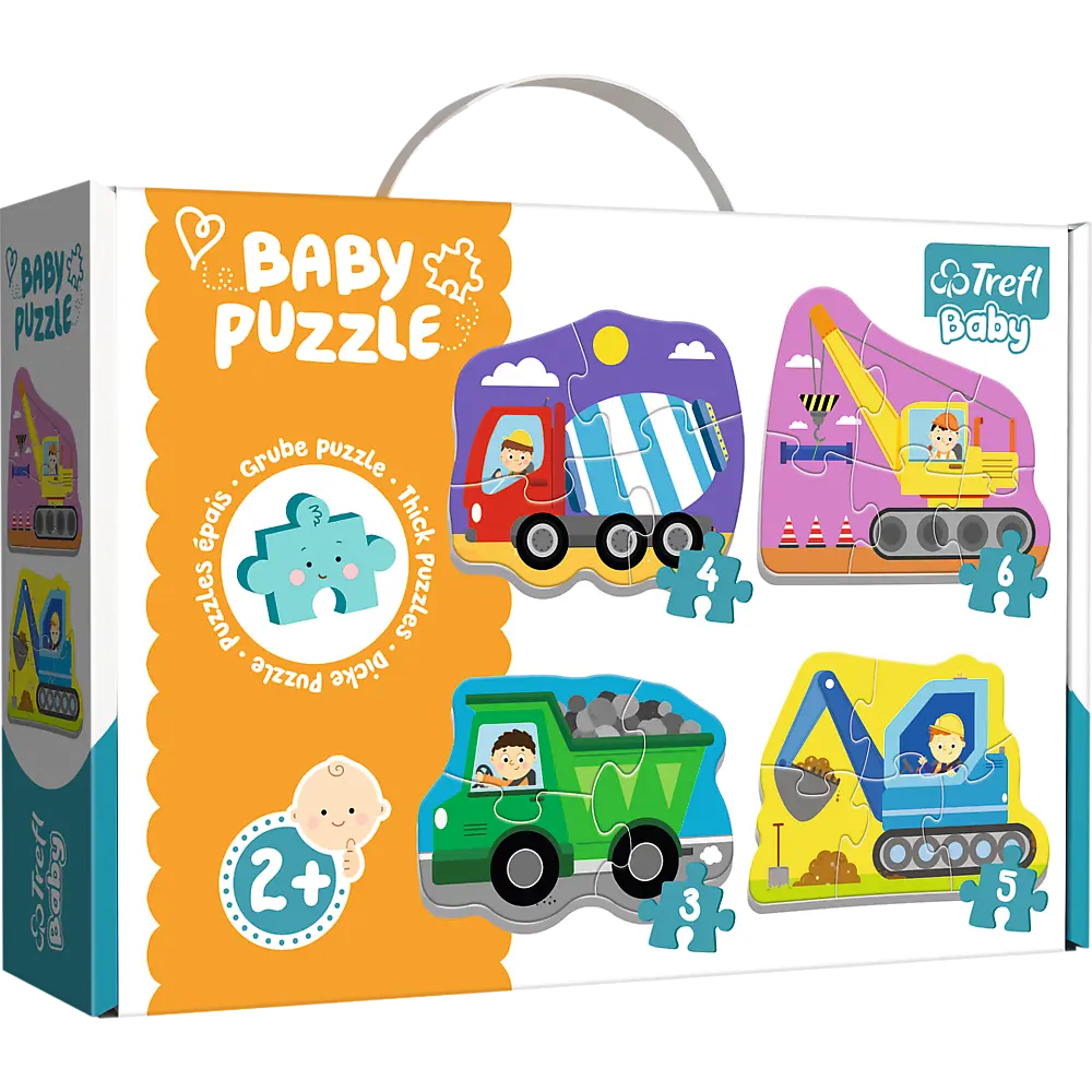 Trefl Puzzle Baby Vozidla na stavbě 4v1 (3,4,5,6 dílků)