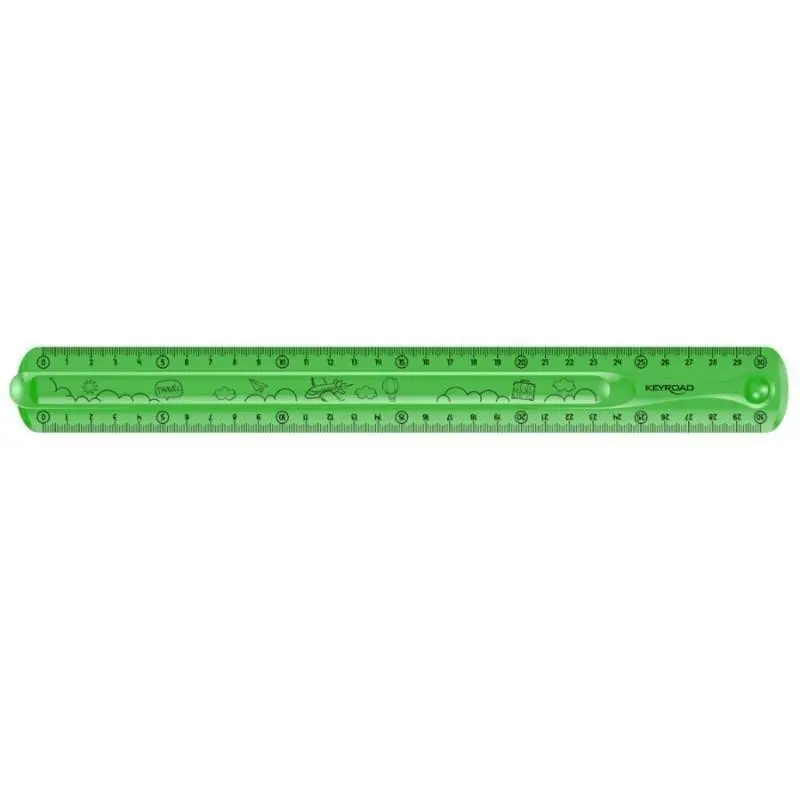 Pravítko KEYROAD - 30cm, ohebné, zelené