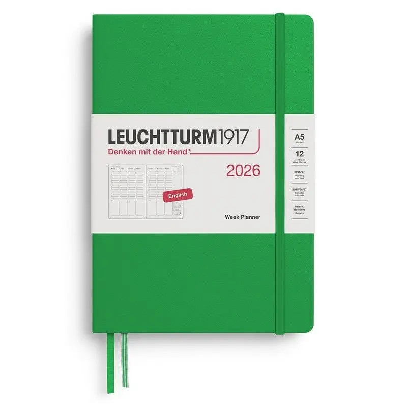 Week Planner 2026 Medium (A5) Spring Leaf