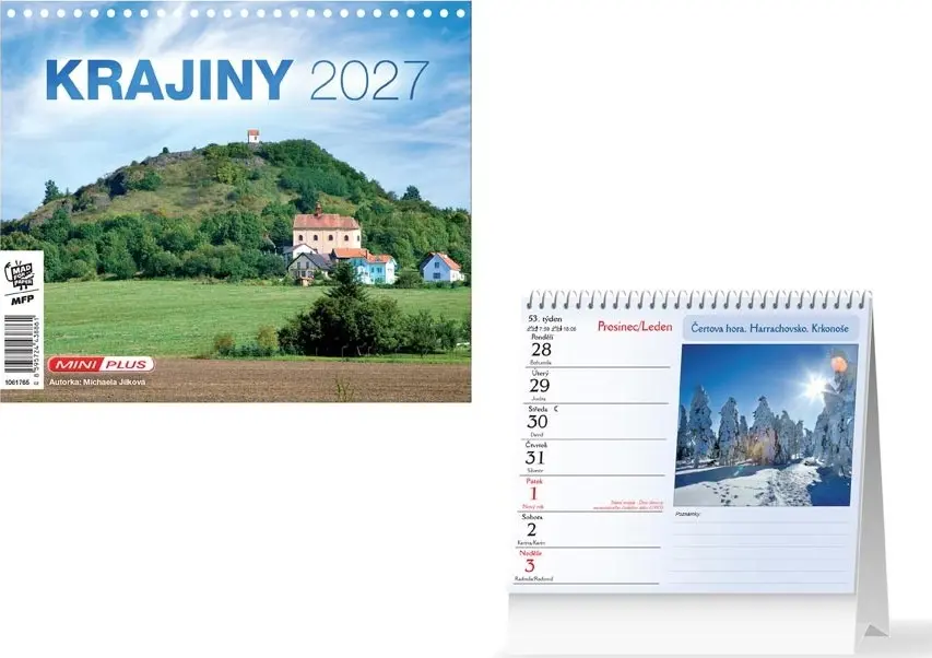 Stolní mini kalendář 2027 MFP Krajiny