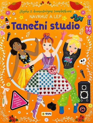 Kniha s diamantovými samolepkami - TANEČNÍ STUDIO - Navrhuj a Lep