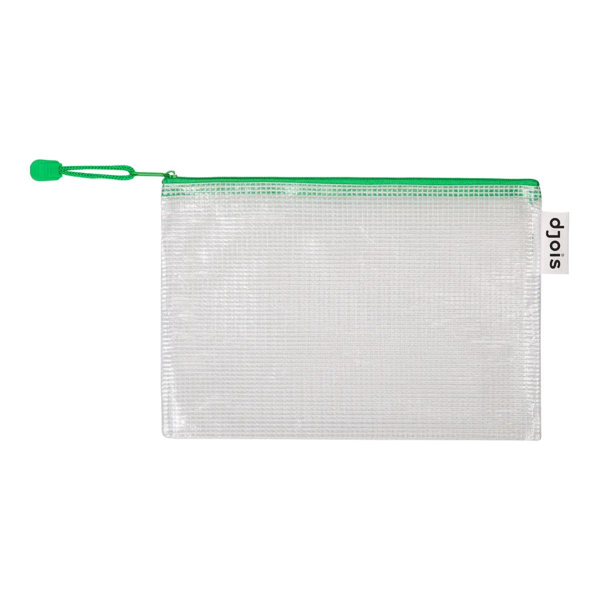 djois obálka se zipem, A5, PVC síťovina, zelená, 8 ks