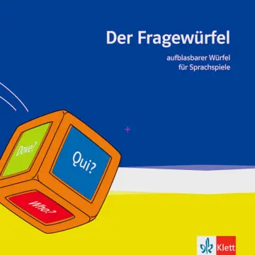 Der Fragewürfel - aufblasbarer Würfel für Sprachspiele