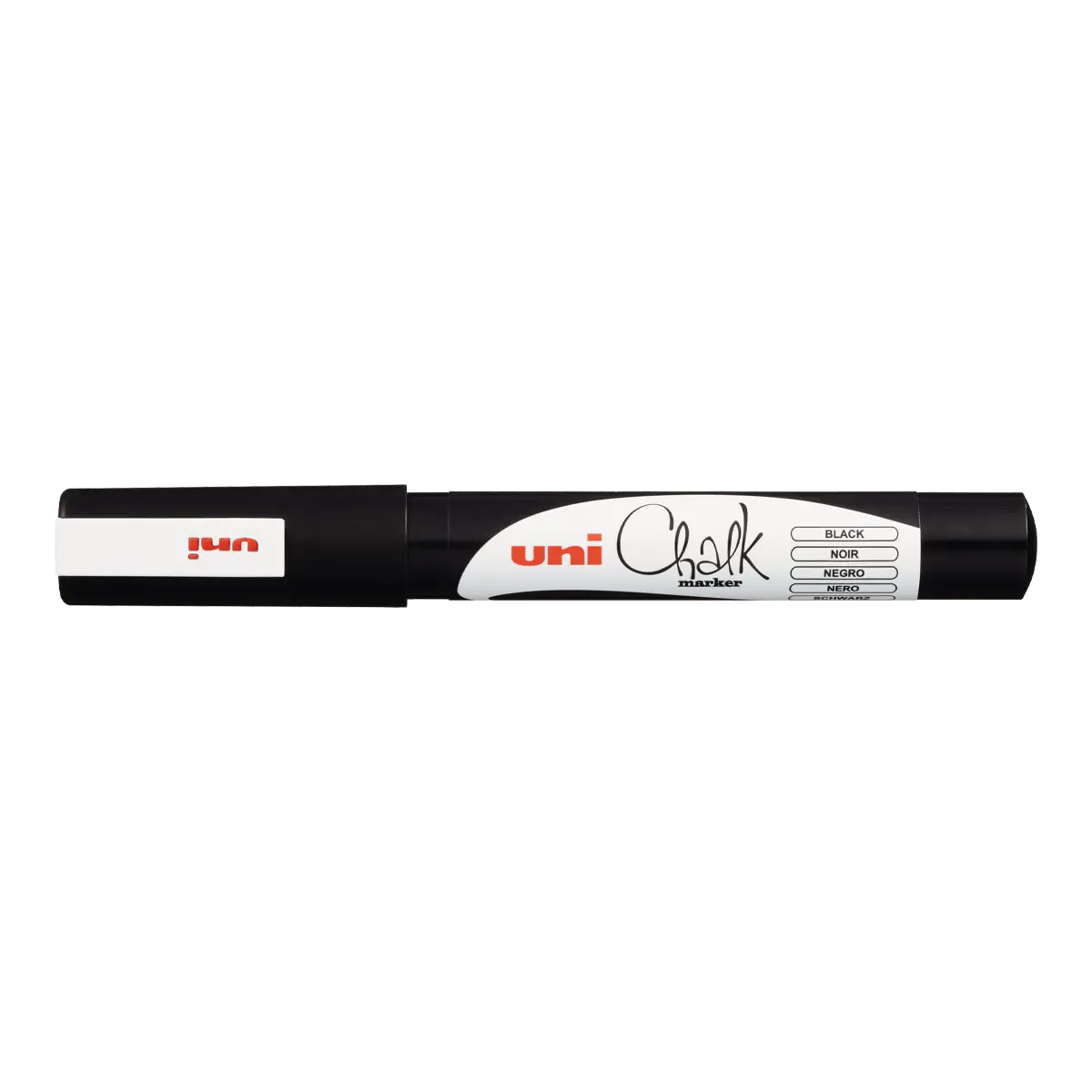 Křídový popisovač UNI s tenkým hrotem 0,9 - 1,3 mm - černý
