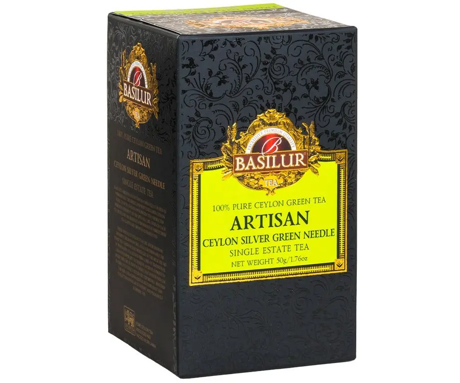 BASILUR Artisan Ceylon Silver Green Needle papír 50g