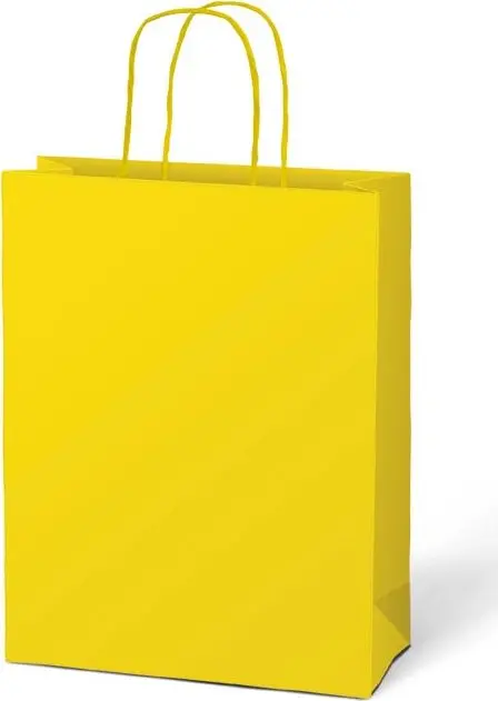 taška dárková T 5 kraft 260x320x100 žlutá