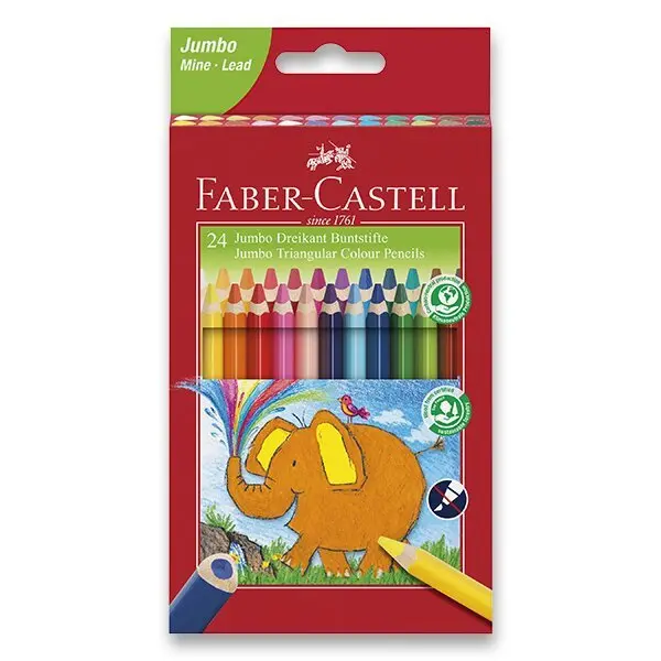 Pastelky Jumbo trojhranné set 24 farebné